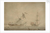 'La Blanche' towing 'La Pique', a French prize, 1795 by Robert Dodd