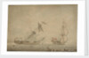 'La Blanche' towing 'La Pique', a French prize, 1795 by Robert Dodd