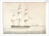 HMS 'Norge' (captured from the Danes 1807) off Pendennis Castle by W. H.