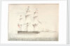 HMS 'Norge' (captured from the Danes 1807) off Pendennis Castle by W. H.