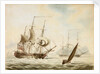 A frigate off Gibraltar by J. Richbell