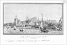Port of Leith with a smack sailing into the harbour by J.T. Serres
