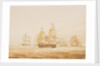 The 'Agamemnon' engaging four French frigates and a brig near Sardinia, 27 October 1793 by Nicholas Pocock