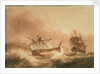 The 'Vanguard' disabled and in tow by the 'Alexander', 22 May 1798 by Nicholas Pocock