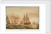 The 'Victory'  with the fleet off Stromboli,  January 1805 by Nicholas Pocock