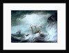 A storm, with an anchored ship in distress off rocky coast by Nicholas Pocock