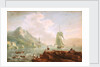 A cutter and a man-of-war off Corsica, 1788 by Nicholas Pocock