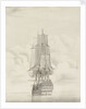 A frigate firing a gun by George Chambers Sr
