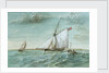 Revenue cutter chasing a lugger, circa 1830 showing 'revenue stripes' by unknown