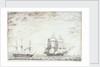 Frigate and paddle steamer by Daniel England