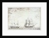 Frigate and paddle steamer by Daniel England
