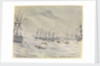 21 July 1841, HMS 'Rattlesnake', Typhoon in Hong Kong Harbour by Edward Hodges Cree