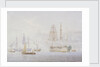 'Vanguard', 'St Vincent' and a Royal Yacht at Spithead, 1850s by William Joy