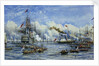 Her Majesty's visit to the Flagship, 11 August 1853, showing 'Duke of Wellington' and 'Victoria & Albert' by William Adolphus Knell