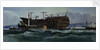 Hulk off a coast by W.H. Harriot