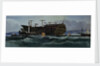 Hulk off a coast by W.H. Harriot