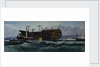 Hulk off a coast by W.H. Harriot