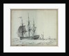 The East Indiaman 'Thames' by Edward William Cooke