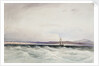 The survey ship HMS 'Beagle' running into Berkeley Sound, Falkland Islands by Conrad Martens