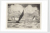 Yachting on choppy water near cliffs 1 by John Everett