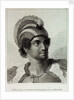 A man of the Sandwich Islands with his helmet by John Webber