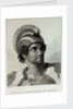 A man of the Sandwich Islands with his helmet by John Webber