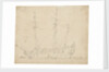 A Dutch ship bending sails by Willem Van de Velde the Younger
