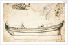 Sketch sheer plan by Willem Van de Velde the Younger