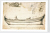Sketch sheer plan by Willem Van de Velde the Younger