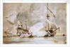 The 'Mary Rose' action, 8-18 December 1669 by Willem Van de Velde the Younger
