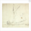 A dogger at anchor by Willem Van de Velde the Younger