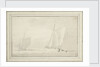 Hoys in a sunny haze by Willem Van de Velde the Younger