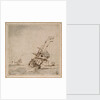 An English flagship scudding in a heavy sea by Willem Van de Velde the Younger