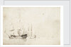 English ships becalmed by Willem Van de Velde the Younger