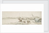 Pinks hauled up on the shore by Willem van de Velde the Elder