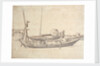Weyschuits made fast to some stakes, on which boots are drying by Willem van de Velde the Elder