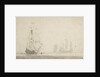 Dutch ships becalmed by Willem Van de Velde the Younger