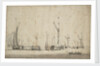 Three galjoots underway and another at anchor by Willem Van de Velde the Younger