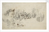 Men jumping into a boat during an action by Willem Van de Velde the Younger