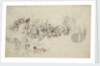 Men jumping into a boat during an action by Willem Van de Velde the Younger