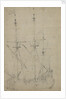 A small flute at anchor by Willem Van de Velde the Younger