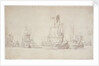 Removing wounded in the allied fleet after the first battle of Schoonevelt, 31 May - 10 June 1673 by Willem van de Velde the Elder
