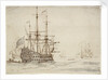 The 'Royal Oak' at anchor by Willem Van de Velde the Younger