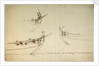Sketch designs for the fore part of a yacht to be built for the van de Veldes by Willem Van de Velde the Younger