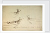 Sketch designs for the fore part of a yacht to be built for the van de Veldes by Willem Van de Velde the Younger