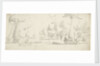 Ships and yachts saluting as barges pull away by Willem van de Velde the Elder