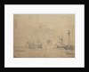 The launch of an English three-decker by Willem Van de Velde the Younger