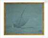 A hoy close-hauled in a strong breeze by Willem Van de Velde the Younger