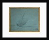 A hoy close-hauled in a strong breeze by Willem Van de Velde the Younger