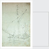 A dogger at anchor by Willem Van de Velde the Younger